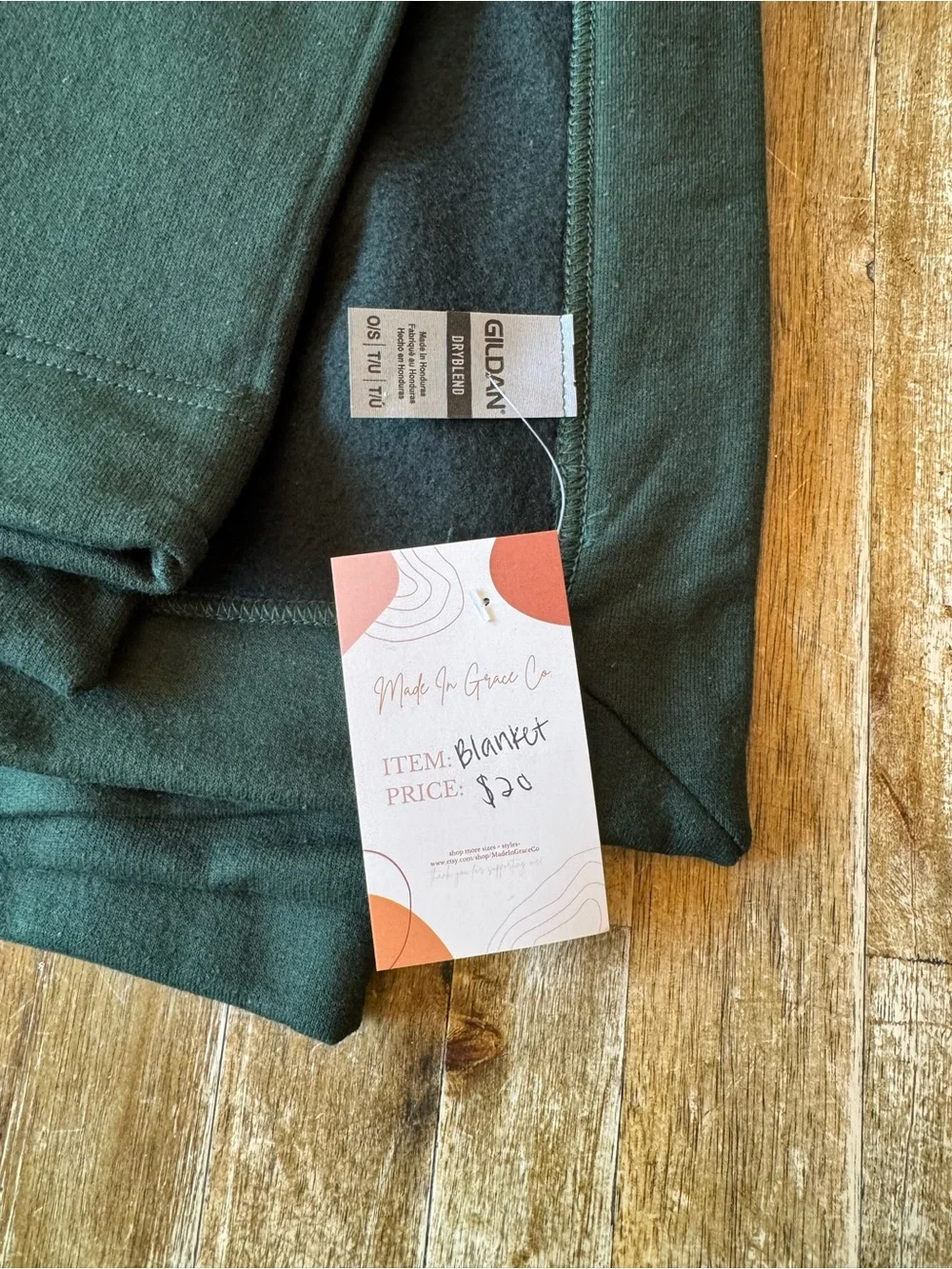Gildan Brand Forest Green Michigan Cozy Sweatshirt Blanket